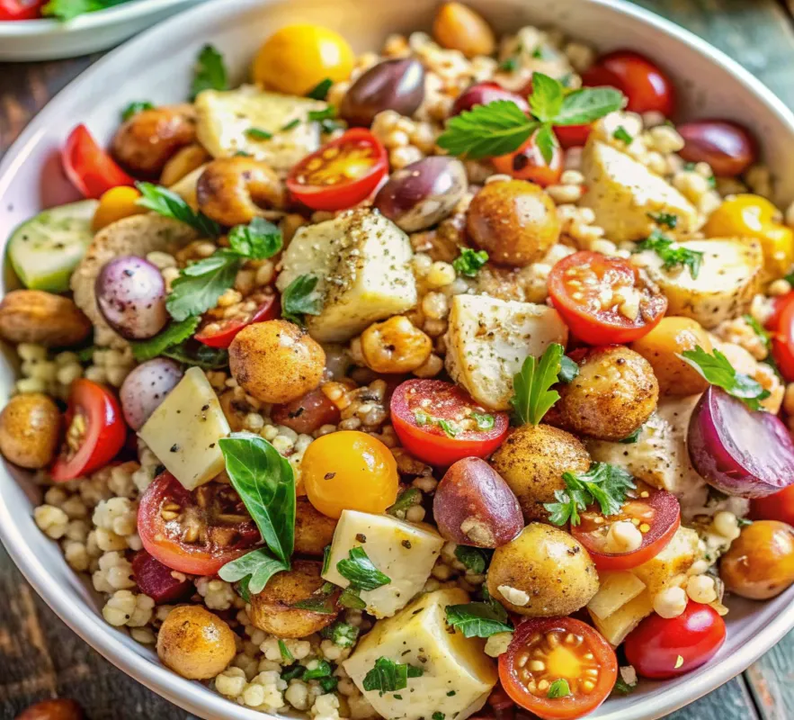Image of Roasted Potato, Spiced Chickpea & Vegetable Quinoa Salad