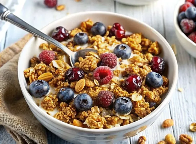 Image of Vegan Granola with Cherries and Almonds