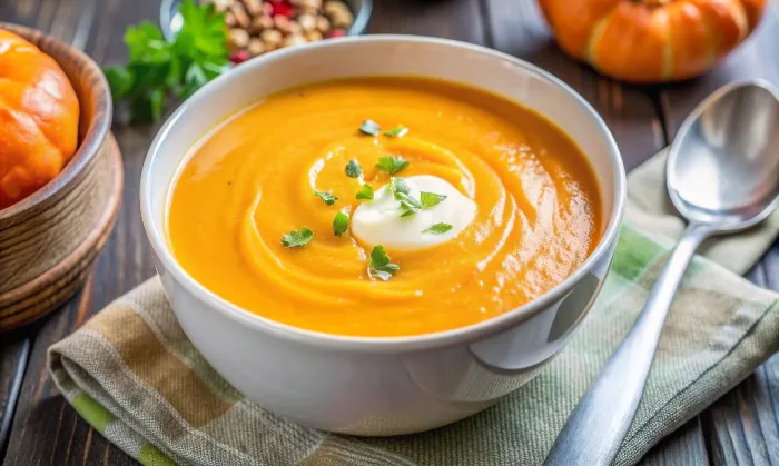 Image of Roast Butternut Squash and Red Lentil Soup