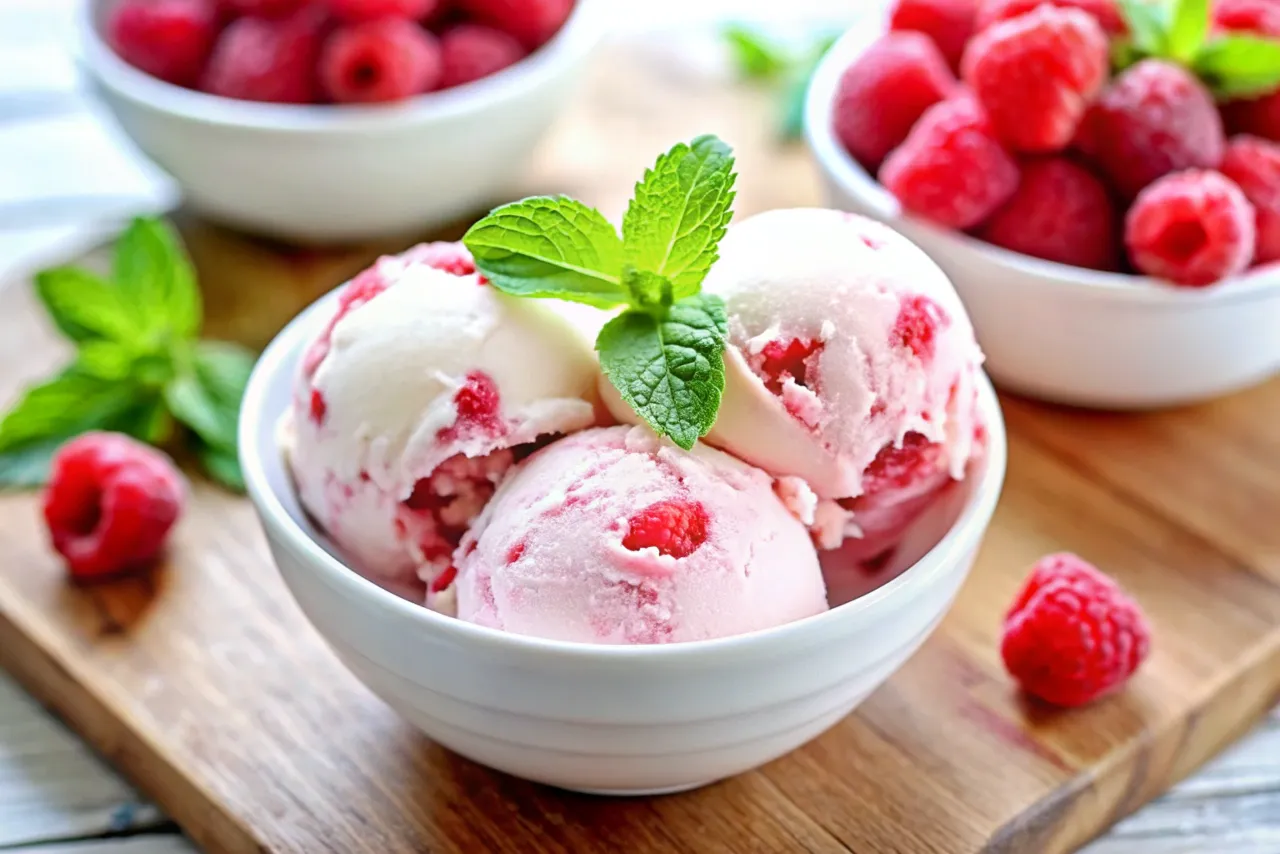 Image of Vegan Raspberry Ice Cream