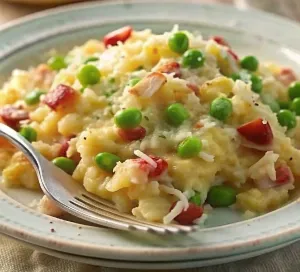 Image of Easy Risotto With Bacon & Peas