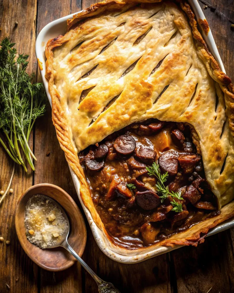 Image of Vegan Mushroom Bourguignon Pot Pie