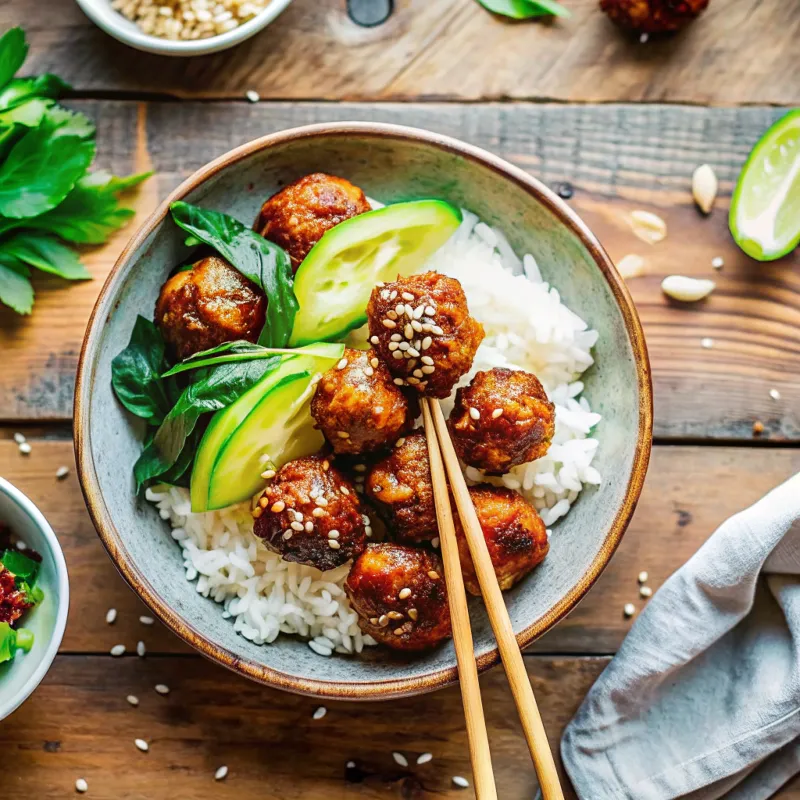 Image of Vegan Tender Teriyaki Meatballs