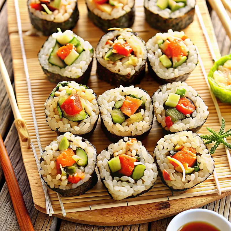 Image of Veggie Brown Rice Sushi