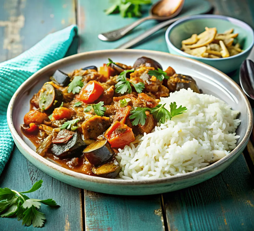 Image of Roasted Aubergine & Tomato Curry