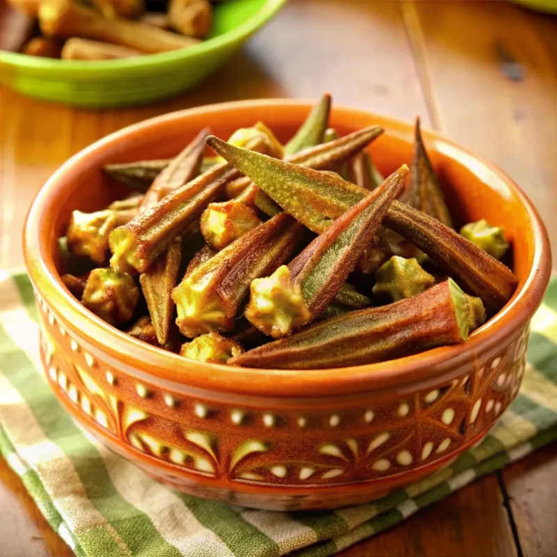 Image of Okra Roasted with Smoked Paprika