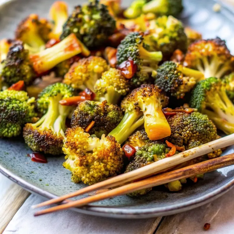 Image of Roasted Broccoli with Sweet Chili Sauce
