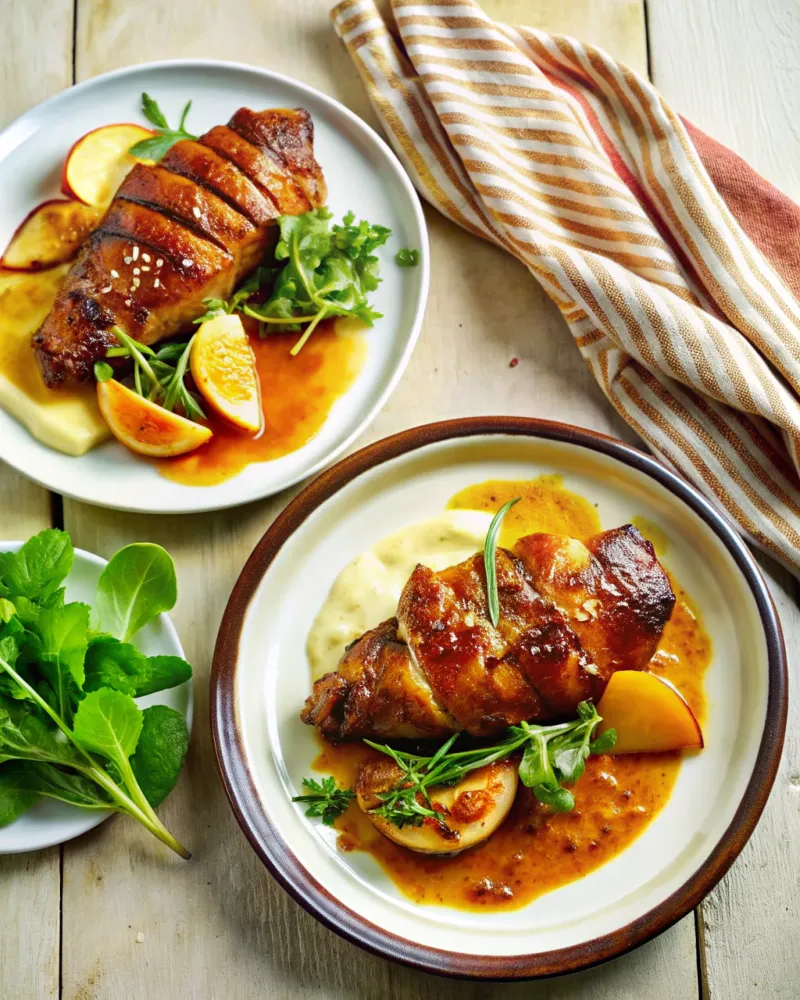 Image of Roast Duck Breast With Honey, Sesame, Orange & Celeriac