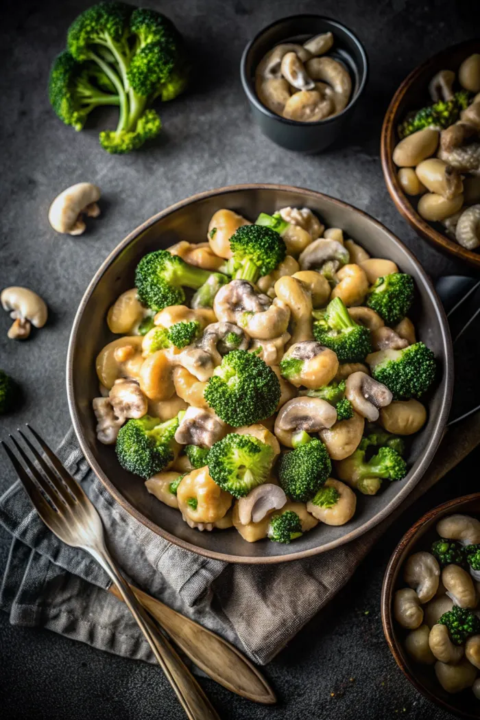 Image of Creamy Vegan Mushroom & Broccoli Gnocchi