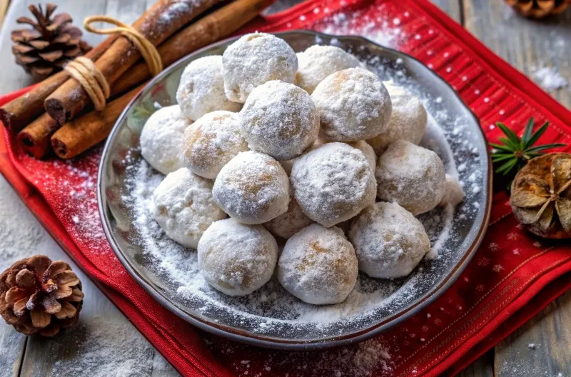 Image of Vegan Snowball Cookies with Cinnamon