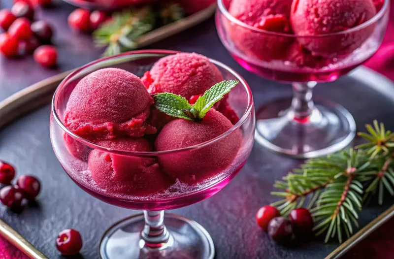 Image of Christmas Cranberry Sorbet