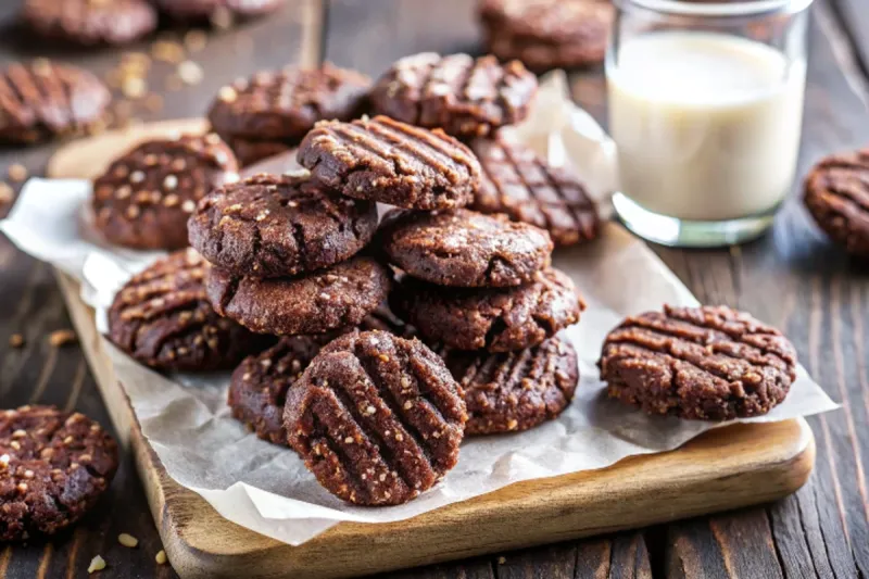 Image of Gluten-Free & Vegan Flourless Chocolate Biscuits