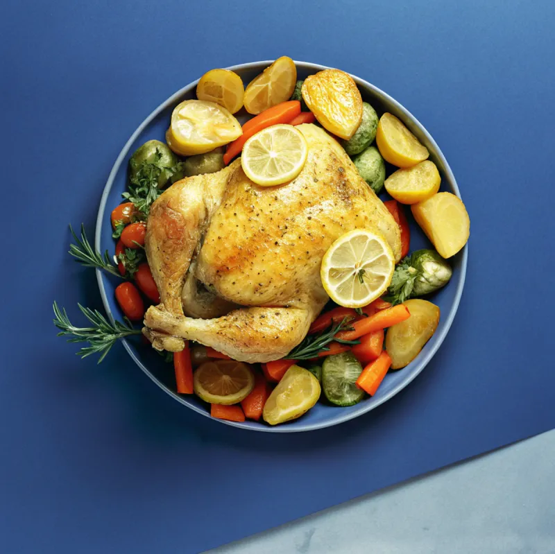 Image of Lemon Roasted Chicken and Caramelized Vegetables