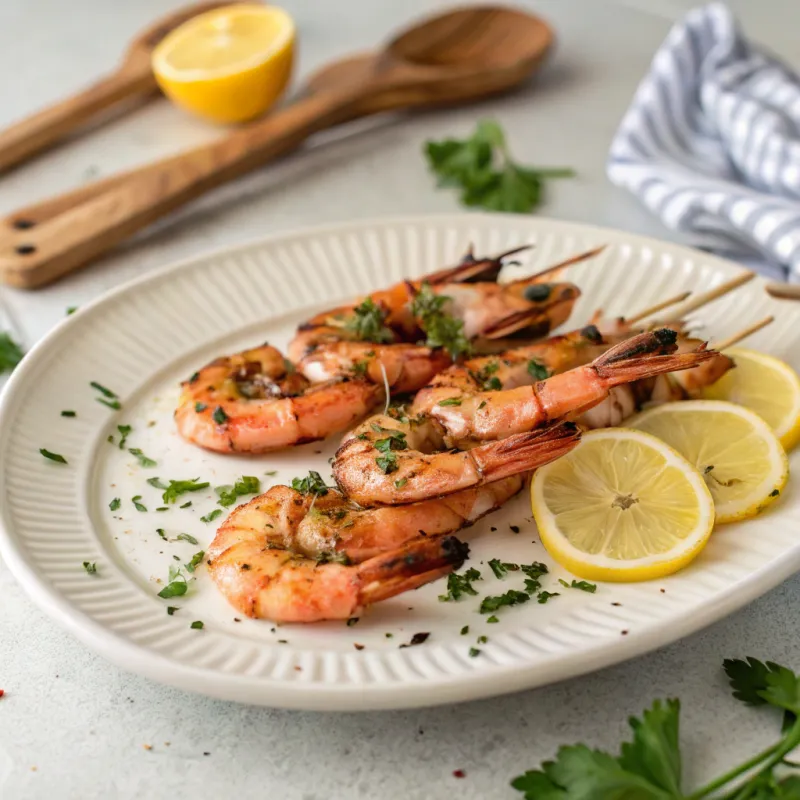 Image of Grilled Shrimp with Lemon and Herbs