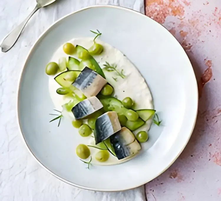 Image of Grilled Mackerel With Pickled Gooseberry Sauce
