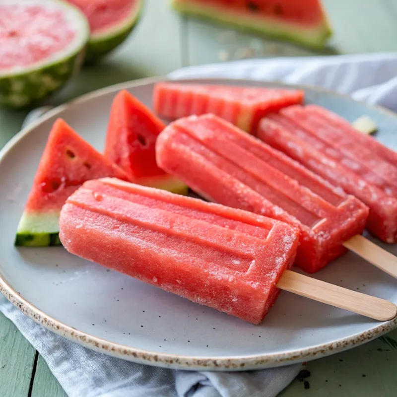 Image of Watermelon Mint Popsicles
