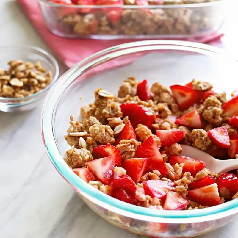 Image of Strawberry Rhubarb Baked Oatmeal