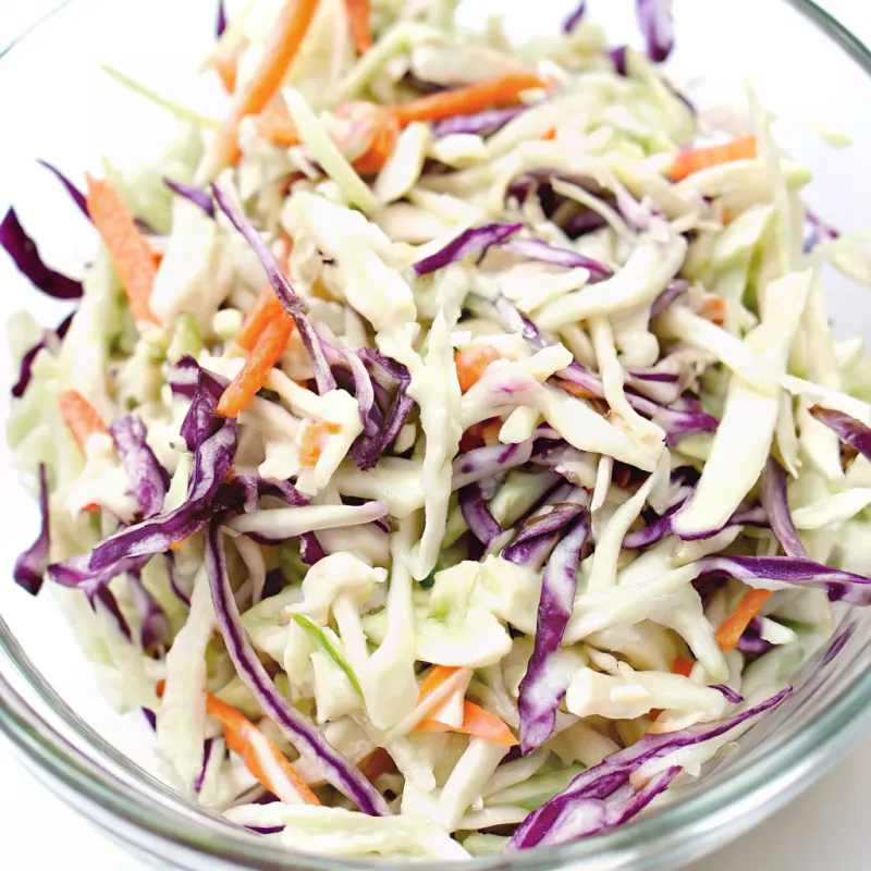 Image of Easy Creamy Vegan Coleslaw