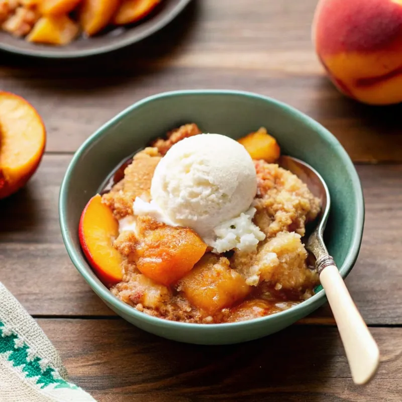 Image of Vegan Peach Cobbler