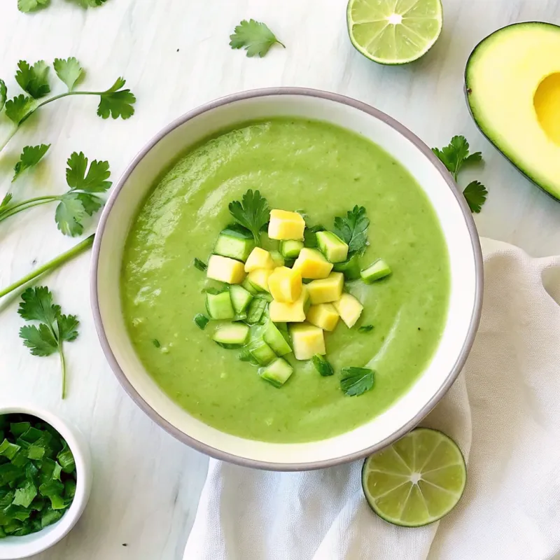 Image of Chilled Cucumber Avocado Soup