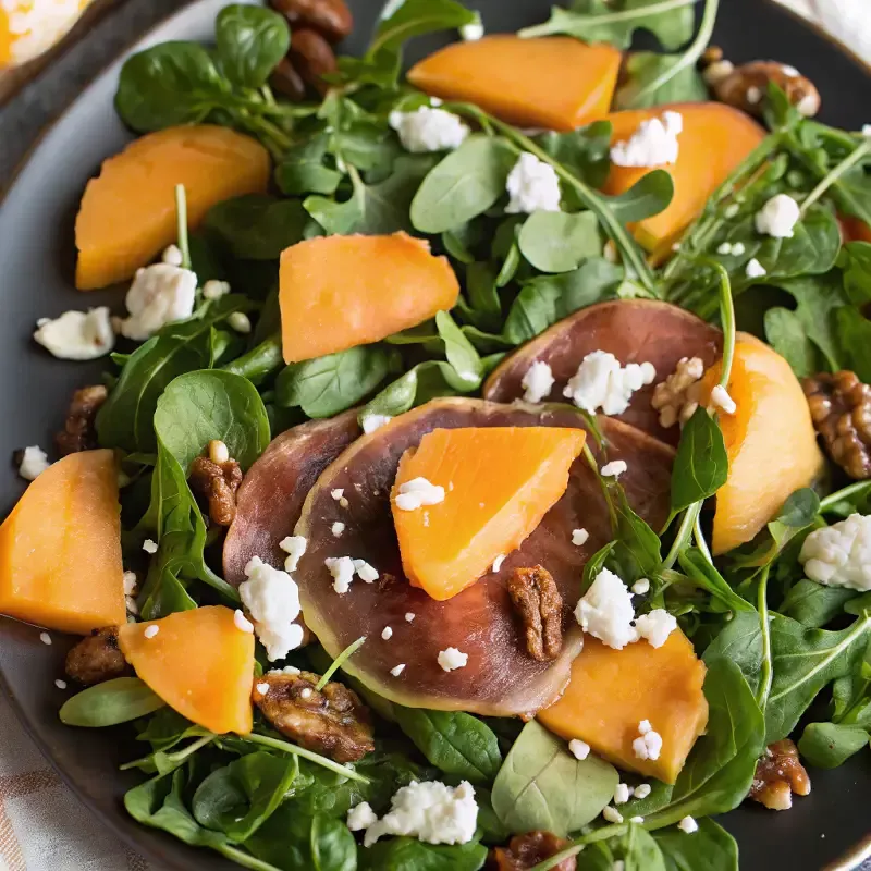 Image of Persimmons & Watercress Salad With Goat's Cheese