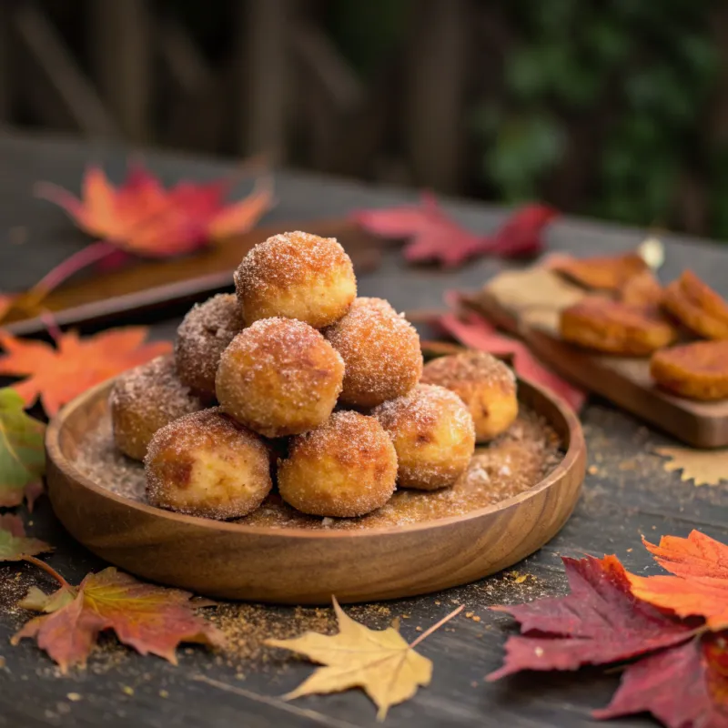 Image of Baked Pumpkin Spice Donut Holes